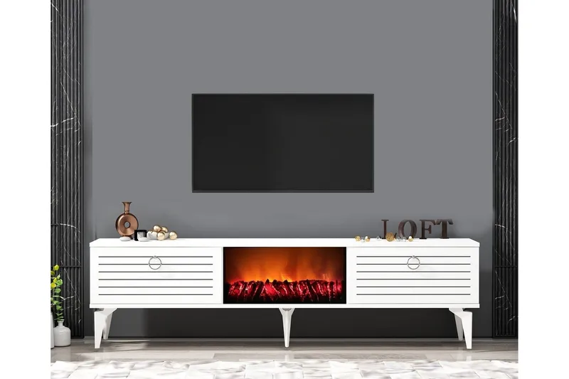 Tv-taso Mula 150 cm, Valkoinen