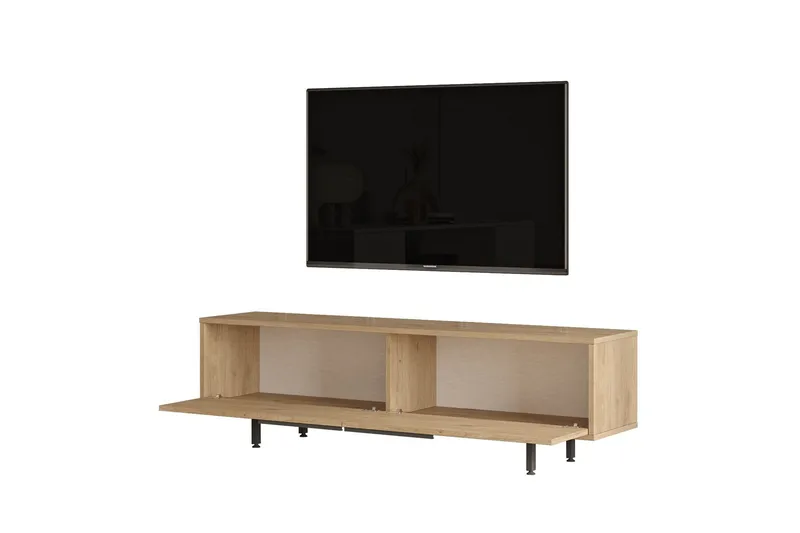 Tv-taso Munish 160 cm - Tammi/Pähkinä - Huonekalut - TV- & Mediakalusteet - Tv taso & Mediataso