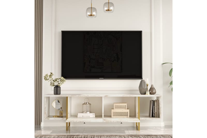 Tv-taso Mushir 160 cm - Valkoinen - Huonekalut - TV- & Mediakalusteet - Tv taso & Mediataso