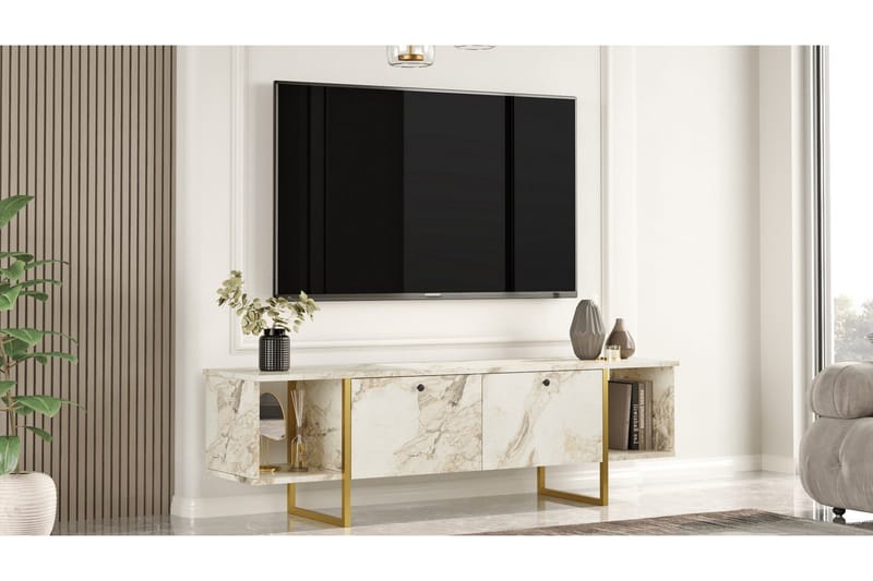 Tv-taso Mushir 160 cm - Valkoinen - Huonekalut - TV- & Mediakalusteet - Tv taso & Mediataso