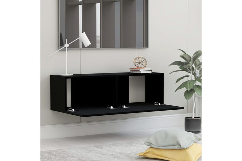 TV-taso musta 100x30x30 cm lastulevy - Huonekalut - TV- & Mediakalusteet - Tv taso & Mediataso