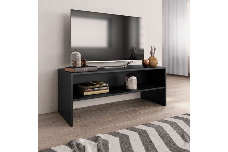 TV-taso musta 100x40x40 cm lastulevy - Musta - Huonekalut - TV- & Mediakalusteet - Tv taso & Mediataso