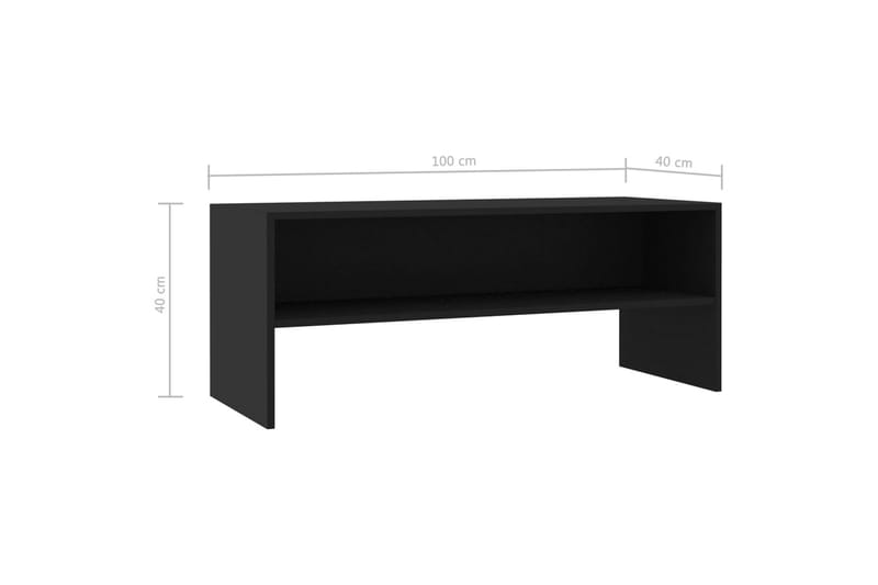 TV-taso musta 100x40x40 cm lastulevy - Musta - Huonekalut - TV- & Mediakalusteet - Tv taso & Mediataso