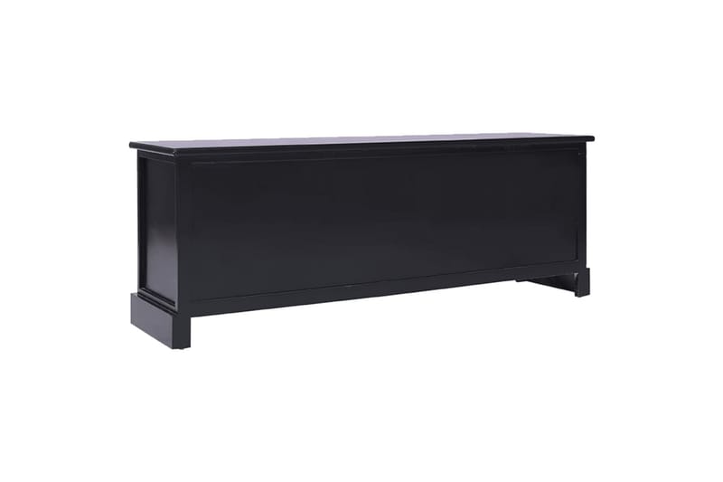 TV-taso musta 108x30x40 cm täysi keisaripuu - Musta - Huonekalut - TV- & Mediakalusteet - Tv taso & Mediataso