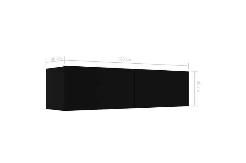TV-taso musta 120x30x30 cm lastulevy - Huonekalut - TV- & Mediakalusteet - Tv taso & Mediataso