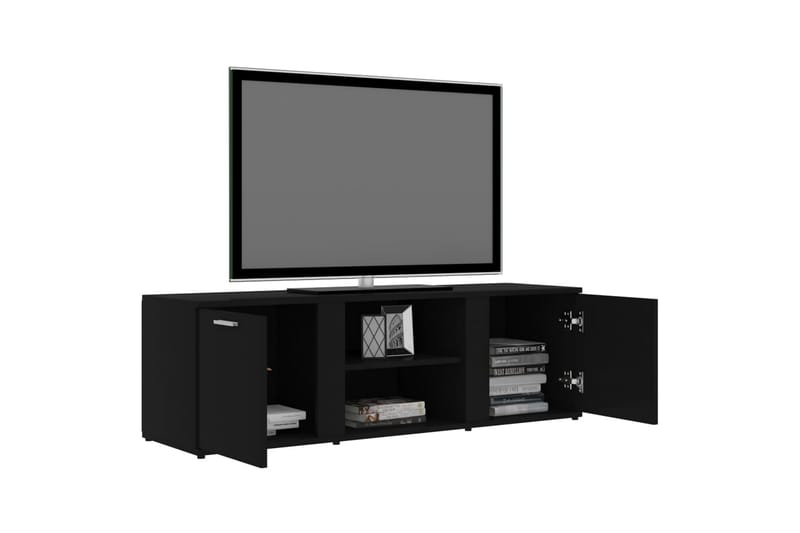 TV-taso musta 120x34x37 cm lastulevy - Musta - Huonekalut - TV- & Mediakalusteet - Tv taso & Mediataso