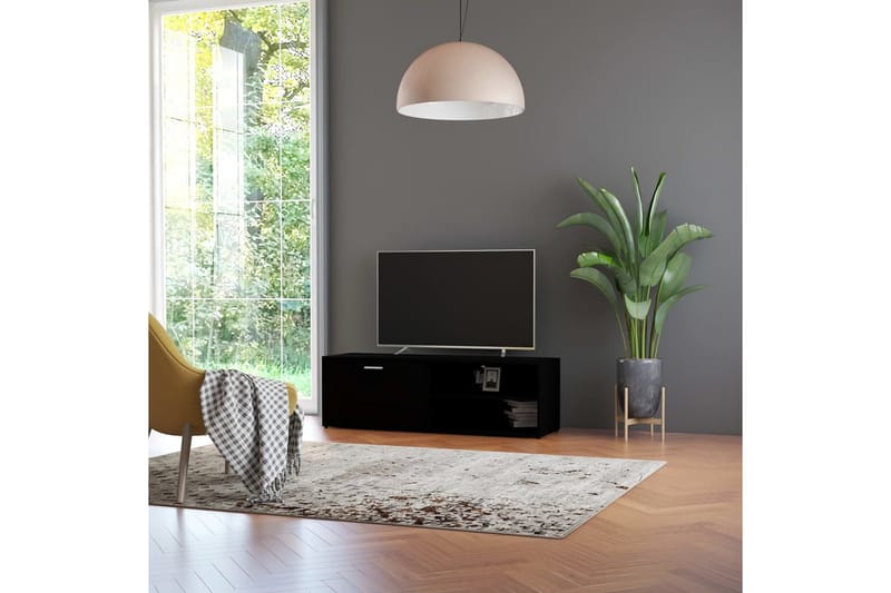 TV-taso musta 120x34x37 cm lastulevy - Musta - Huonekalut - TV- & Mediakalusteet - Tv taso & Mediataso