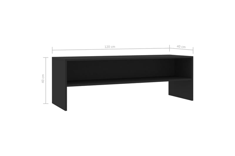 TV-taso musta 120x40x40 cm lastulevy - Musta - Huonekalut - TV- & Mediakalusteet - Tv taso & Mediataso