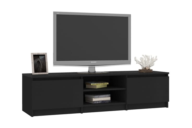 TV-taso musta 140x40x35,5 cm lastulevy - Musta - Huonekalut - TV- & Mediakalusteet - Tv taso & Mediataso