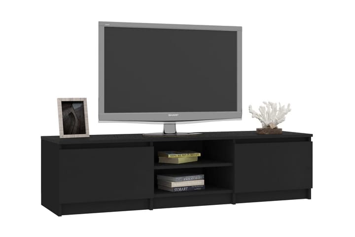 TV-taso musta 140x40x35,5 cm lastulevy - Musta - Tv taso & Mediataso