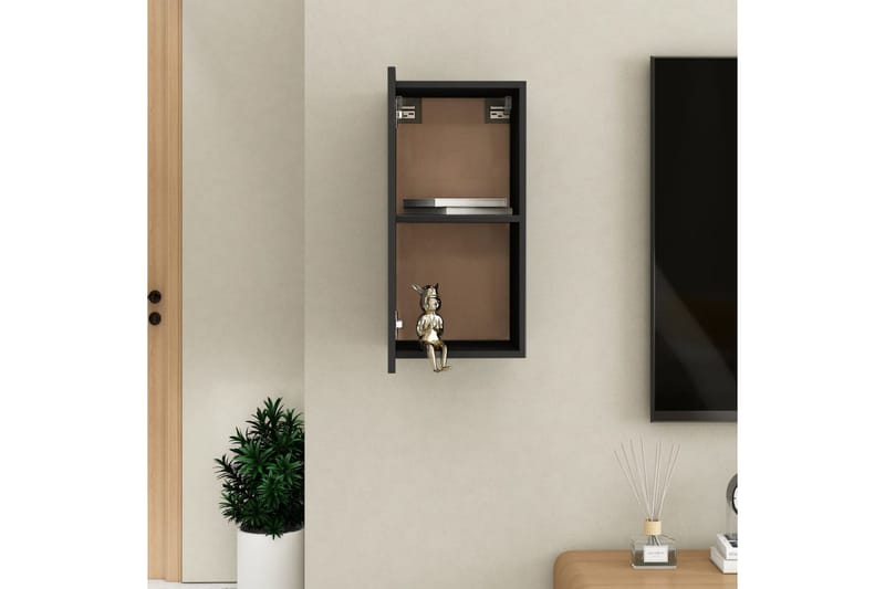 TV-taso musta 30,5x30x60 cm lastulevy - Huonekalut - TV- & Mediakalusteet - Tv taso & Mediataso
