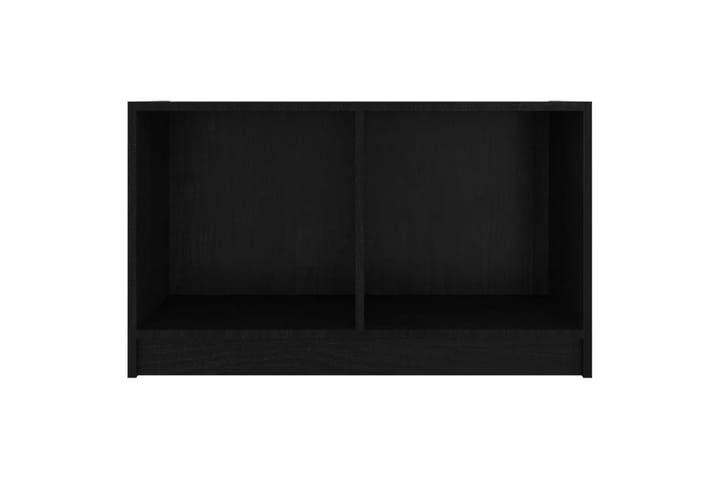 TV-taso musta 70x33x42 cm täysi mänty - Musta - Tv taso & Mediataso