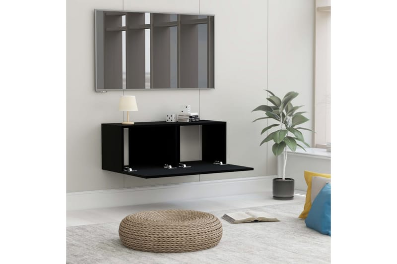 TV-taso musta 80x30x30 cm lastulevy - Huonekalut - TV- & Mediakalusteet - Tv taso & Mediataso