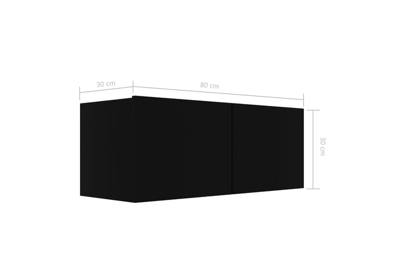 TV-taso musta 80x30x30 cm lastulevy - Huonekalut - TV- & Mediakalusteet - Tv taso & Mediataso