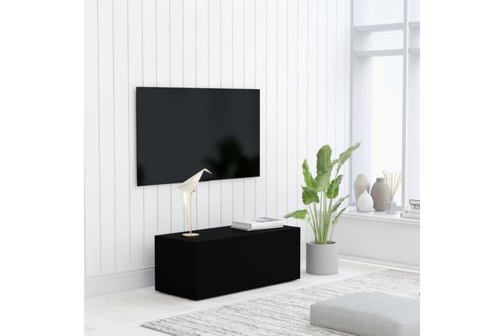 TV-taso musta 80x34x30 cm lastulevy - Tv taso & Mediataso