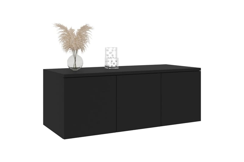 TV-taso musta 80x34x30 cm lastulevy - Huonekalut - TV- & Mediakalusteet - Tv taso & Mediataso