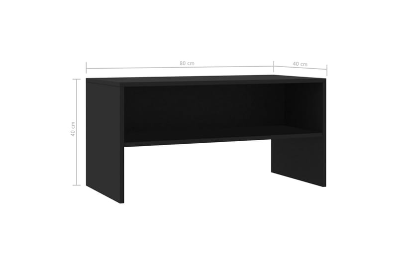 TV-taso musta 80x40x40 cm lastulevy - Musta - Huonekalut - TV- & Mediakalusteet - Tv taso & Mediataso
