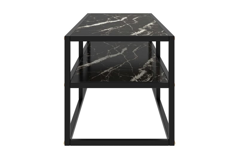 TV-taso musta mustalla marmorilasilla 120x40x40 cm - Musta - Huonekalut - TV- & Mediakalusteet - Tv taso & Mediataso