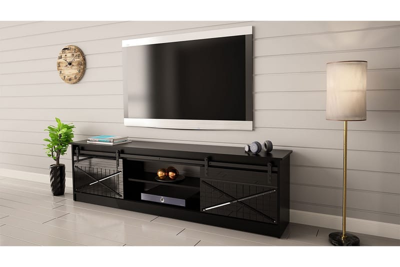 TV-Taso - Musta - Huonekalut - TV- & Mediakalusteet - Tv taso & Mediataso