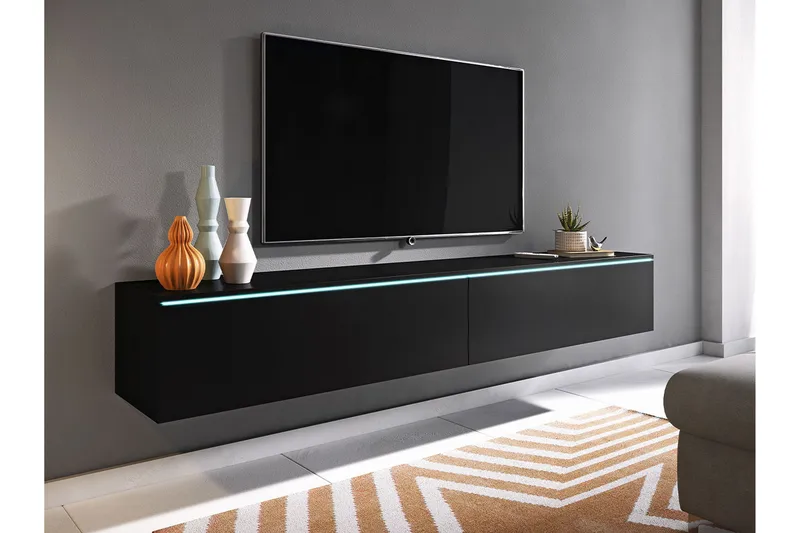 TV-Taso - Musta - Huonekalut - TV- & Mediakalusteet - TV-kaappi
