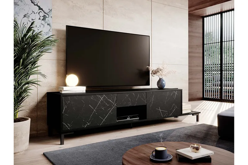 TV-Taso - Musta - Huonekalut - TV- & Mediakalusteet - Tv taso & Mediataso