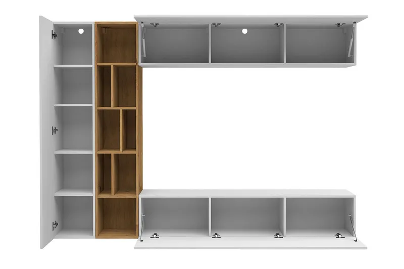 TV-Taso - Musta/Tammi - Huonekalut - TV- & Mediakalusteet - Tv taso & Mediataso