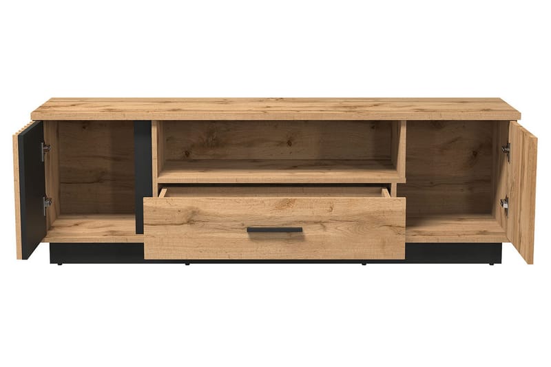 TV-Taso - Musta/Tammi - Huonekalut - TV- & Mediakalusteet - Tv taso & Mediataso