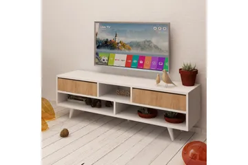 TV-taso Naidaj 140 cm - Valkoinen/Ruskea - Huonekalut - TV- & Mediakalusteet - Tv taso & Mediataso