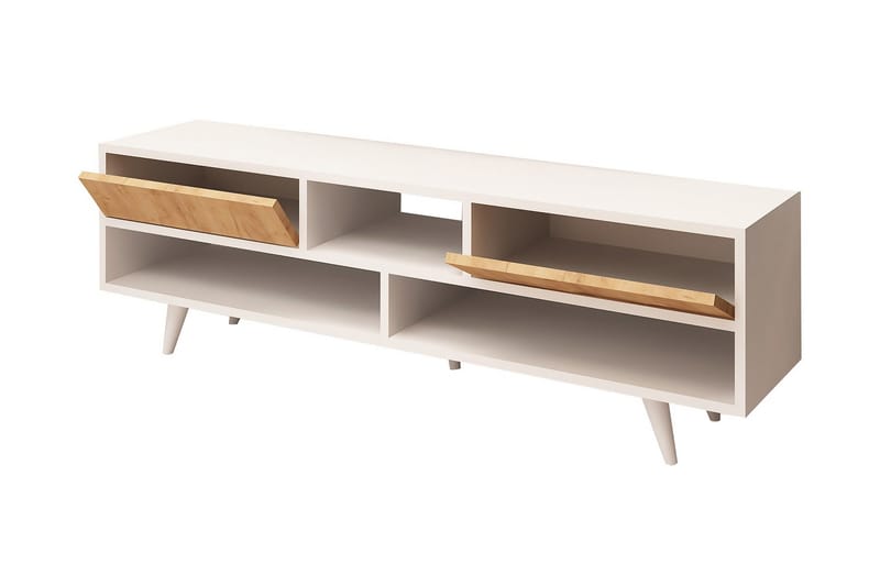 TV-taso Naidaj 140 cm - Valkoinen/Ruskea - Huonekalut - TV- & Mediakalusteet - Tv taso & Mediataso
