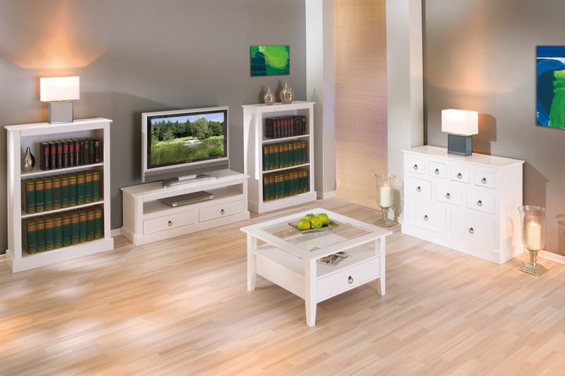TV-taso Narcian 118 cm - Valkoinen - Huonekalut - TV- & Mediakalusteet - Tv taso & Mediataso