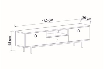 TV-taso Naturelia 180 cm - Antrasiitti - Huonekalut - TV- & Mediakalusteet - Tv taso & Mediataso