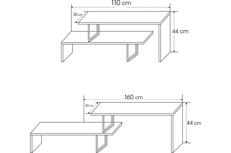 TV-taso Netchwood 120 cm - Musta/Antrasiitti - Huonekalut - TV- & Mediakalusteet - Tv taso & Mediataso
