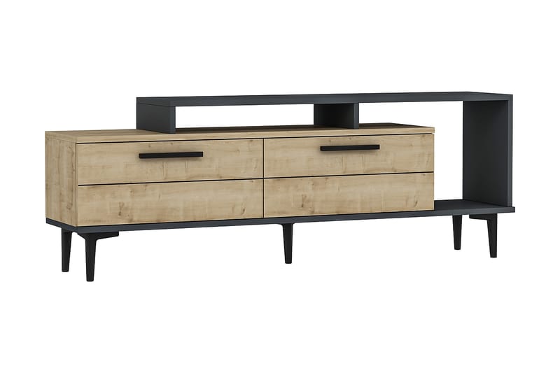 TV-taso Nivarlet 150 cm - Sininen/Luonnonväri/Antrasiitti - Huonekalut - TV- & Mediakalusteet - Tv taso & Mediataso