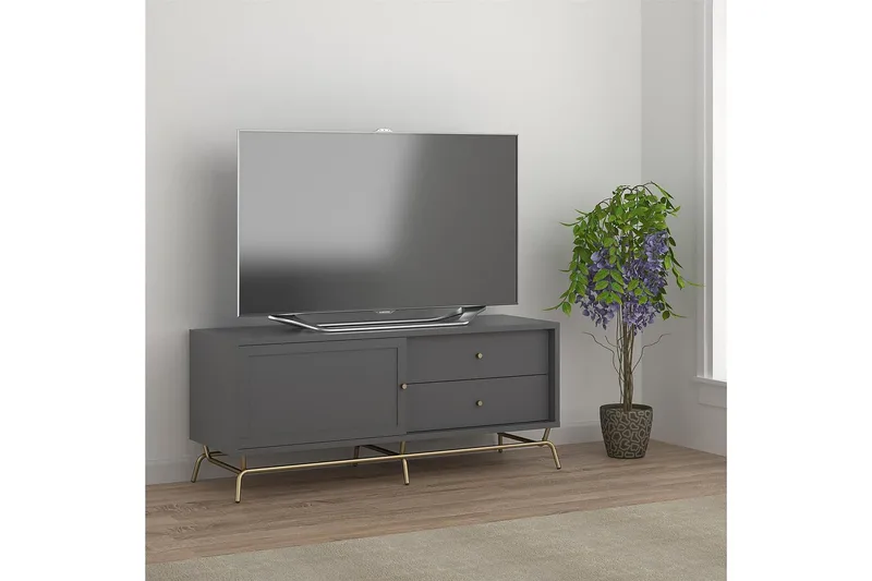 TV-taso Nova 150x48 cm Grafiitinharmaa - Huonekalut - TV- & Mediakalusteet - Tv taso & Mediataso
