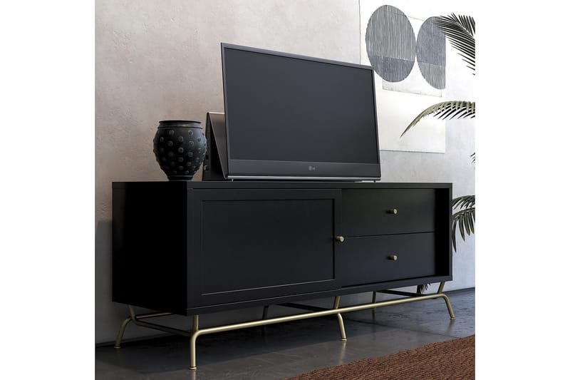 TV-taso Nova 150x50 cm Musta - CosmoLiving - Huonekalut - TV- & Mediakalusteet - Tv taso & Mediataso