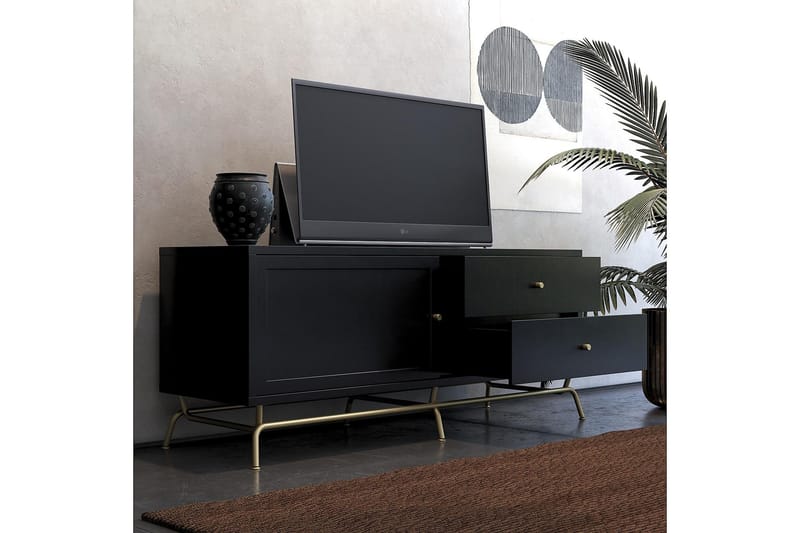 TV-taso Nova 150x50 cm Musta - CosmoLiving - Huonekalut - TV- & Mediakalusteet - Tv taso & Mediataso