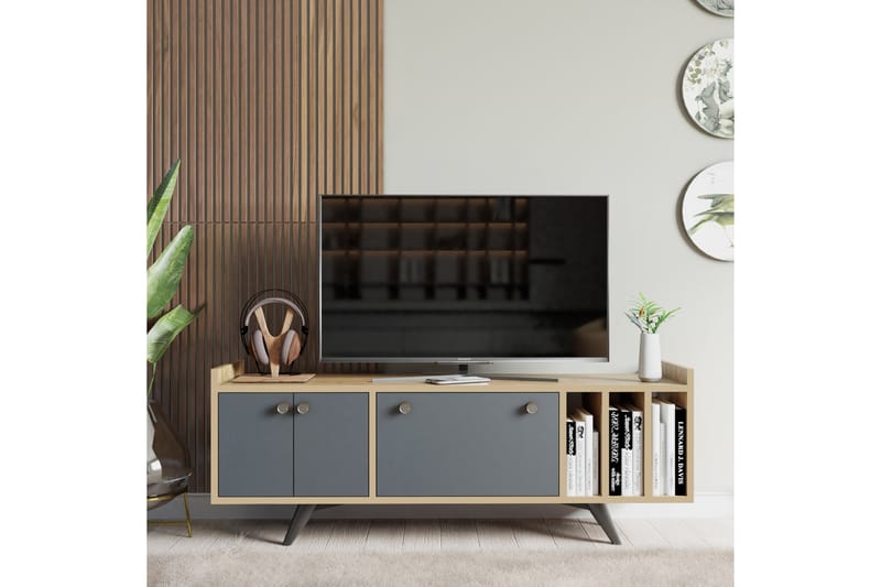 TV-taso Occidente 150 cm - Antrasiitti/Luonnonväri - Huonekalut - TV- & Mediakalusteet - Tv taso & Mediataso
