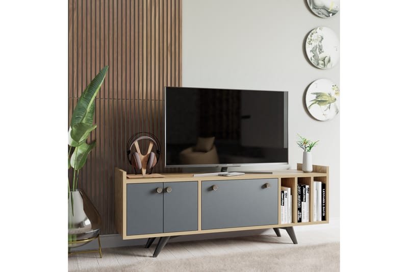 TV-taso Occidente 150 cm - Antrasiitti/Luonnonväri - Huonekalut - TV- & Mediakalusteet - Tv taso & Mediataso