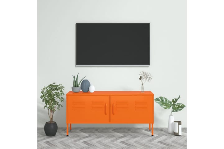 TV-taso oranssi 105x35x50 cm teräs - Tv taso & Mediataso