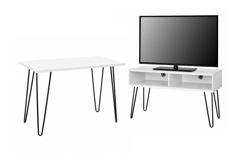 TV-taso Owen 107x50 cm Valkoinen - Dorel Home - Huonekalut - TV- & Mediakalusteet - Tv taso & Mediataso
