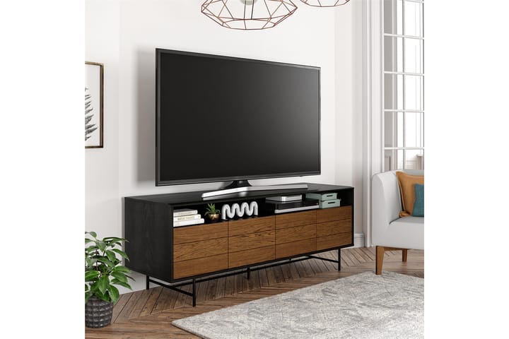 TV-taso Reznor 157,5x49,5 cm Musta/Ruskea - Dorel Home - Tv taso & Mediataso