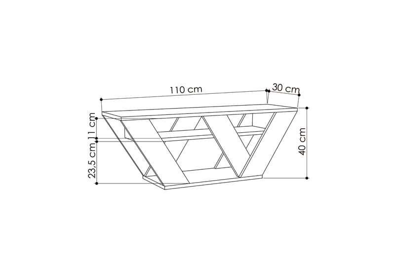 TV-taso Rodger 110 cm - Huonekalut - TV- & Mediakalusteet - Tv taso & Mediataso
