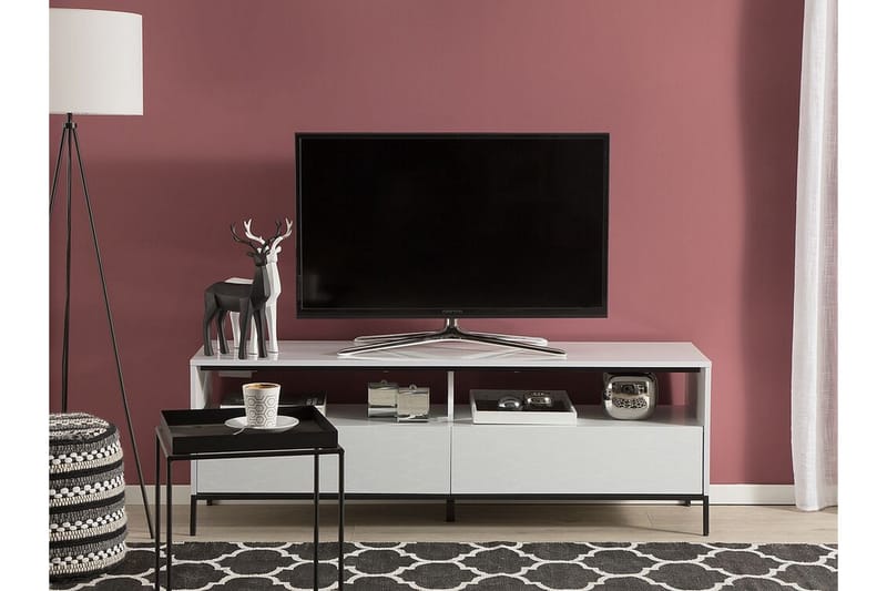 TV-taso Rodricks 150 cm LED-valaistuksella - Valkoinen - Huonekalut - TV- & Mediakalusteet - Tv taso & Mediataso