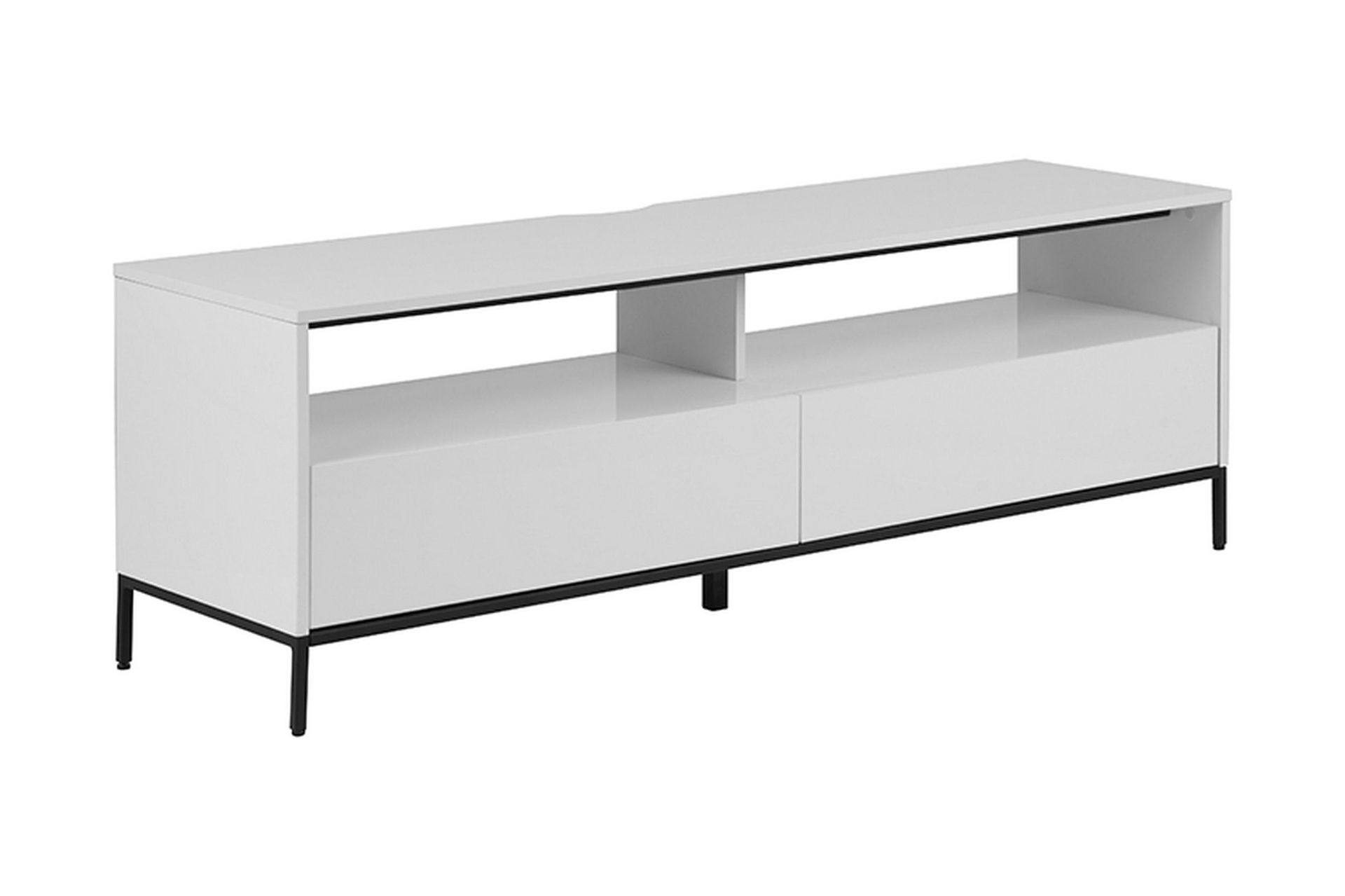 TV-taso Rodricks 150 cm LED-valaistuksella - Valkoinen
