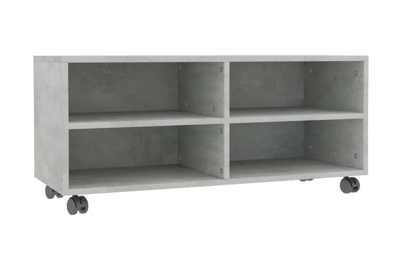 TV-taso rullapyörillä betoninharmaa 90x35x35 cm lastulevy - Harmaa - Huonekalut - TV- & Mediakalusteet - Tv taso & Mediataso