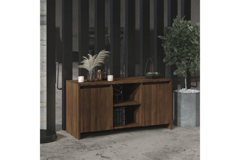 TV-taso ruskea tammi 102x37,5x52,5 cm lastulevy - Ruskea - Huonekalut - TV- & Mediakalusteet - Tv taso & Mediataso