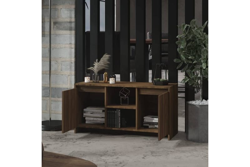 TV-taso ruskea tammi 102x37,5x52,5 cm lastulevy - Ruskea - Huonekalut - TV- & Mediakalusteet - Tv taso & Mediataso