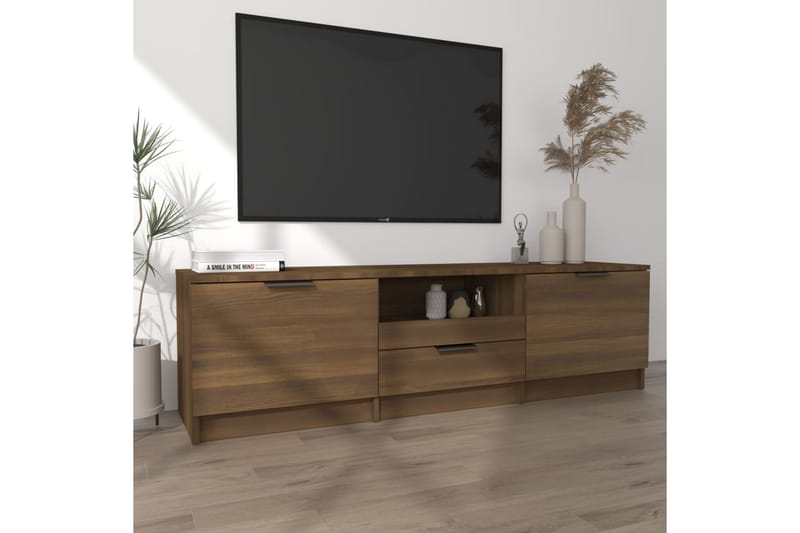 TV-taso ruskea tammi 140x35x40 cm tekninen puu - Ruskea - Huonekalut - TV- & Mediakalusteet - Tv taso & Mediataso
