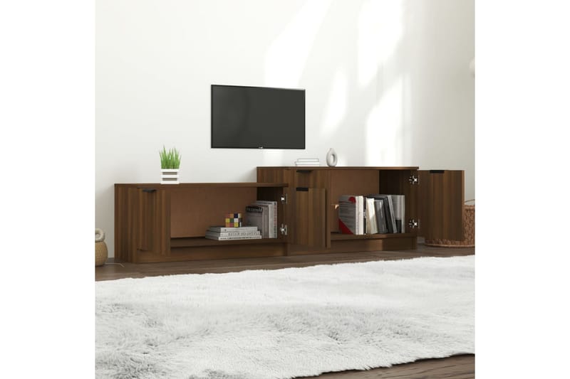 TV-taso ruskea tammi 158,5x36x45 cm tekninen puu - Ruskea - Huonekalut - TV- & Mediakalusteet - Tv taso & Mediataso