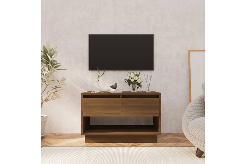 TV-taso ruskea tammi 70x41x44 cm lastulevy - Ruskea - Tv taso & Mediataso